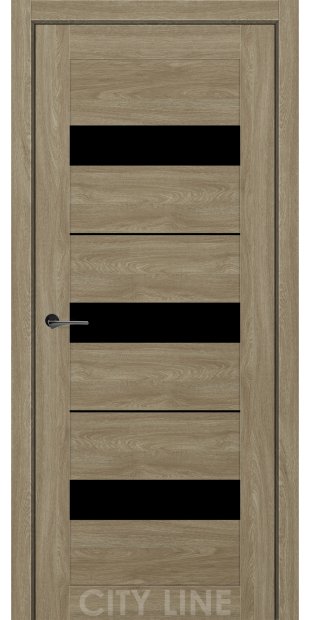 Межкомнатные двери CityLine Express SORANA korfad-express-sorana-artvud-sepiya-cityline-express-s-cernym-steklom